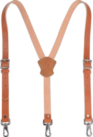 Welkinland Buffalo Leather suspenders, Heavy-duty, Gift packed, Brown - Welkinland
