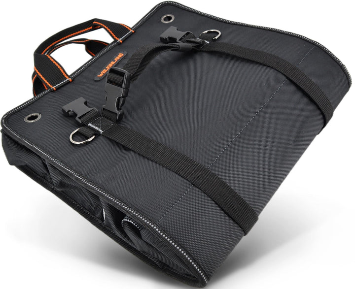 Welkinland 13-Pockets Tool Roll -Gift Packed, Black with Orange - Welkinland