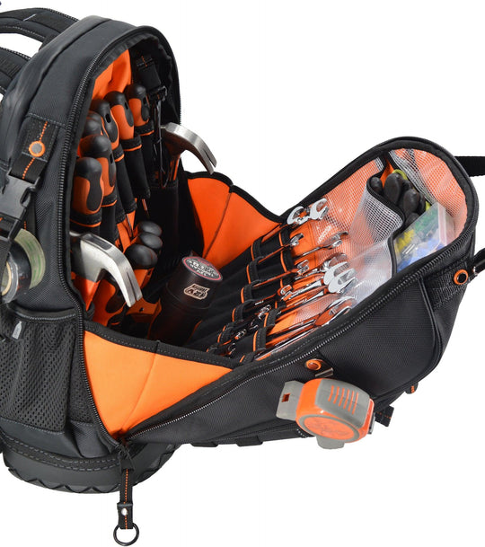 Zaino Per Attrezzi WELKINLAND: Completamente Apribile, 44 Tasche, Base Rinforzata, Per Tecnici E Artigiani
