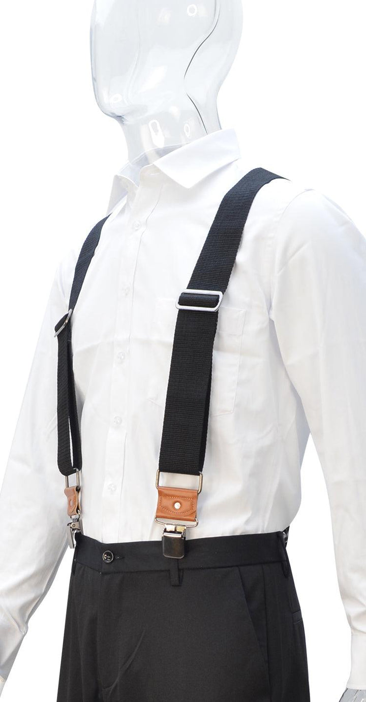 Welkinland 2-Inch Work Suspenders With Clips, Gift packed, Heavy-duty, Black - Welkinland
