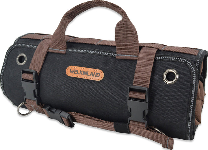 Tool Pouch Tool Bag, Heavy Duty 16oz Waxed Canvas Wrench Roll Up