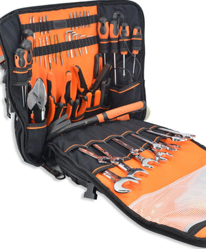 Welkinland Full-Open Tool Bag Backpack-Durable, Gift Packed, Black with Orange - Welkinland